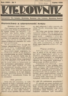 Kierownik: czasopismo Kat. Związku Młodzieży Żeńskiej i Kat. Związku Młodzieży Męskiej 1939.07 R.18 Nr7
