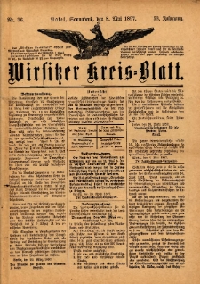 Wirsitzer Kreis-Blatt: herausgegeben vom Königlichen Landraths-Amte 1897.05.08 Jg.53 Nr36