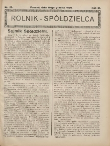 Rolnik-Sp&oacute;łdzielca 1926.12.12 R.3 Nr25