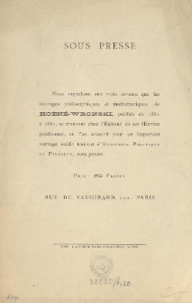 Sous Presse [Inc.:] Nous rappelons aux vrais savants [...]