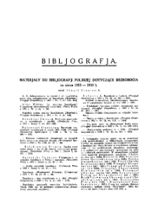 Bibljografja. Materjały do bibljografji polskiej dotyczącej bezrobocia za okres 1925-1931Bibljografja. Materjały do bibljografji polskiej dotyczącej bezrobocia za okres 1925-1931