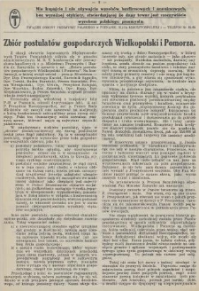 Zbiór postulatów gospodarczych Wielkopolski i Pomorza