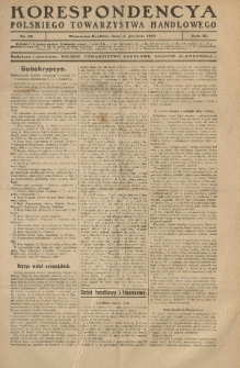 Korespondencya Polskiego Towarzystwa Handlowego. 1919.12.15 R.3 Nr 22