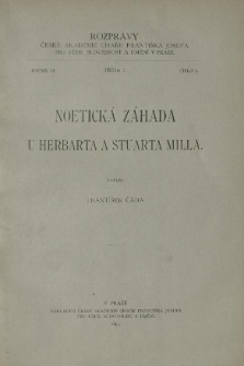 Noetická záhada u Herbarta a Stuarta Milla