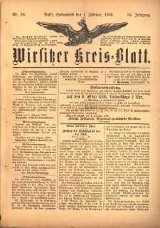 Wirsitzer Kreis-Blatt: herausgegeben vom Königlichen Landraths-Amte 1899.02.04 Jg.55 Nr10