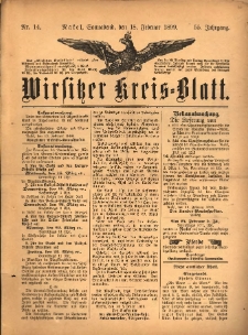 Wirsitzer Kreis-Blatt: herausgegeben vom Königlichen Landraths-Amte 1899.02.18 Jg.55 Nr14