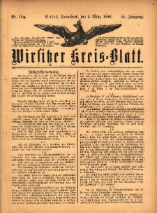 Wirsitzer Kreis-Blatt: herausgegeben vom Königlichen Landraths-Amte 1899.03.04 Jg.55 Nr18a