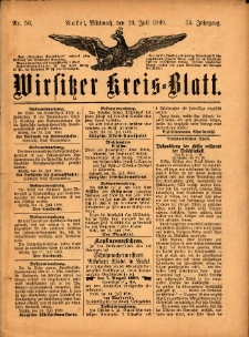 Wirsitzer Kreis-Blatt: herausgegeben vom K&ouml;niglichen Landraths-Amte 1899.07.19 Jg.55 Nr56