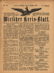 Wirsitzer Kreis-Blatt: herausgegeben vom Königlichen Landraths-Amte 1899.08.23 Jg.55 Nr66