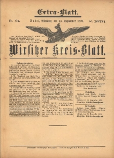 Wirsitzer Kreis-Blatt: herausgegeben vom Königlichen Landraths-Amte 1899.09.13 Jg.55 Nr72a