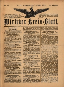 Wirsitzer Kreis-Blatt: herausgegeben vom Königlichen Landraths-Amte 1899.10.07 Jg.55 Nr79