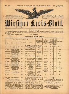 Wirsitzer Kreis-Blatt: herausgegeben vom Königlichen Landraths-Amte 1899.11.25 Jg.55 Nr93