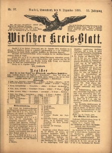 Wirsitzer Kreis-Blatt: herausgegeben vom Königlichen Landraths-Amte 1899.12.09 Jg.55 Nr97
