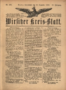 Wirsitzer Kreis-Blatt: herausgegeben vom Königlichen Landraths-Amte 1899.12.30 Jg.55 Nr102