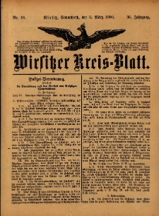 Wirsitzer Kreis-Blatt: herausgegeben vom Königlichen Landraths-Amte 1900.03.03 Jg.56 Nr18