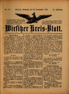 Wirsitzer Kreis-Blatt: herausgegeben vom Königlichen Landraths-Amte 1900.09.26 Jg.56 Nr76