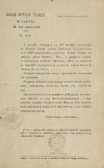 [Zaproszenie Inc.:] "Z powodu zbliżającej się 51ej rocznicy pamiętnego w dziejach narodu naszego powstania Listopadowego ..."
