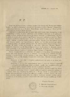 [List otwarty Inc.:] " P.P. drugi rok już bieży od czasu, w którym wybrany przez Szwajcarskie Towarzystwo Polaków Komitet..."