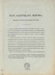 Do pana kasztelana Olizara, dyrektora Fundator&oacute;w dziennika Trzeci Maj