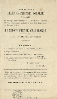 [Zawiadomienie Inc.:] " Towarzystwo Filharmoniczne Polskie w Paryżu ma zaszczyt zawiadomić Sz. P. ..."