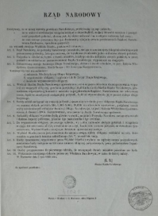 Rząd Narodowy Kommisya Długu Narodowego [Inc.:] Przesyła przy niniejszem dekret o pożyczce narodowej, oraz awizacyę na summę... ...na Was, Obywatelu przypadającą [ ...]