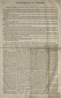Restoration of Poland : petition for suspending the Payment of the Russo-Dutch Loan till Poland shall be restored : connexion of the Russo-Dutch Loan with Poland [...]