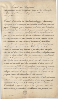 Extrait du Rapport [!] st&eacute;nografique de la discussion tenue a la Chambre des D&eacute;put&eacute;s a Vienne le 25. juin 1863 dans la question polonaise