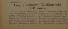 Lasy i leśnictwo Wielkopolski i Pomorza