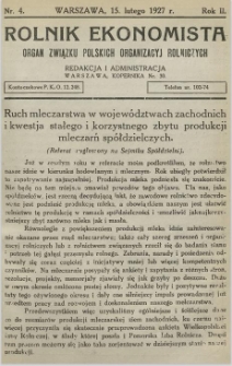 Ruch mleczarstwa w wojew&oacute;dztwach zachodnich i kwestja stałego i korzystnego zbytu produkcji mleczarń sp&oacute;łdzielczych