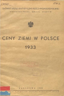 Ceny ziemi w Polsce 1933