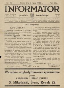 Informator Powiatu Śremskiego. 1932.07.09 R.14 Nr 49