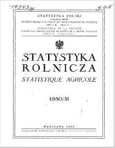 Statystyka Rolnicza 1930/31