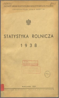 Statystyka rolnicza 1938