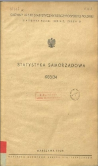 Statystyka samorządowa 1933/34