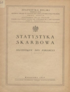 Statystyka skarbowa [1932-1933]