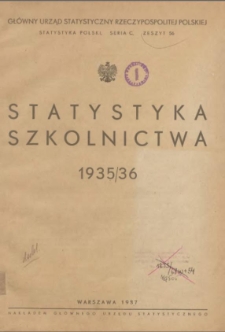 Statystyka Szkolnictwa 1935/36