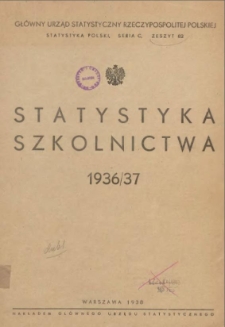 Statystyka Szkolnictwa 1936/37