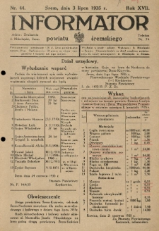 Informator Powiatu Śremskiego. 1935.07.03 R.17 Nr 44