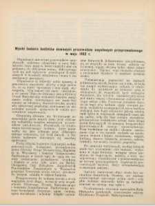 Wyniki badania budżet&oacute;w domowych pracownik&oacute;w umysłowych przeprowadzonego w maju 1932 r.