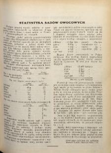 Statystyka sadów owocowych