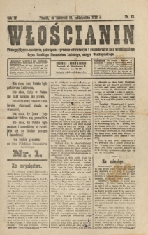 Włościanin : pismo polityczno-społeczne, poświęcone sprawom oświatowym i gospodarczym ludu włościańskiego. Organ Polskiego Stronnictwa Ludowego, okręgu Wielkopolskiego. 1922.10.12 R.4 Nr 53