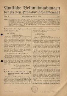 Amtliche Bekanntmachungen der Freien Pr&auml;latur Schneidem&uuml;hl. 1942.03.09 St&uuml;ck 3