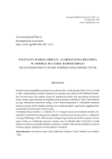 Nieznana wersja obrazu "Alarm" Józefa Brandta w zbiorach Zamku Kórnickiego i jego ofiarodawcy: Cezary Fabiński i Soja Fabiński-Tiller. Pamiętnik Biblioteki Kórnickiej. Z.41