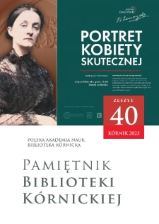 Spis treści. Pamiętnik Biblioteki Kórnickiej. Z.40
