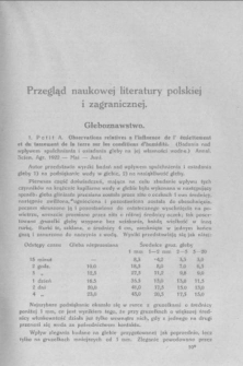 Przegląd naukowej literatury polskiej i zagranicznej