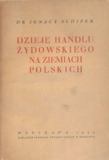 Dzieje handlu żydowskiego na ziemiach polskich
