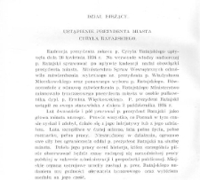 Ustąpienie Prezydenta Miasta, Cyryla Ratajskiego