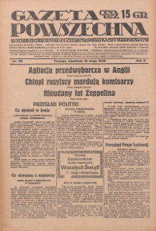 Gazeta Powszechna: wychodzi codziennie z czterema dodatkami tygodniowemi 1929.05.19 R.10 Nr115