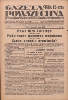 Gazeta Powszechna: wychodzi codziennie z czterema dodatkami tygodniowemi 1929.05.22 R.10 Nr116
