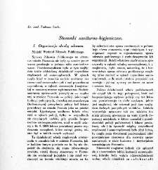 Stosunki sanitarno-higjeniczne